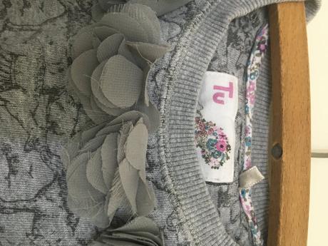 Bavlnené tričko s tylovými kvetinkami, tu,116