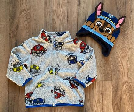 Flisova mikina plus ciapka paw patrol, 104