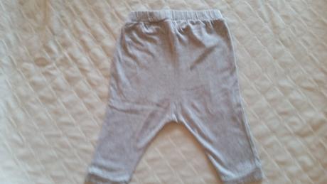 Sivé nohavice s bielymi bodkami, h&m,80