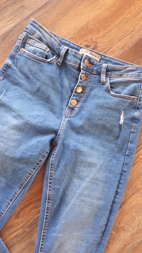 Rifle denim vysoky pas vel 36/38, denim co,38