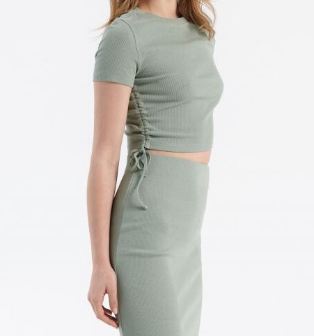 Crop top so šnúrkami na bokoch, house,xs