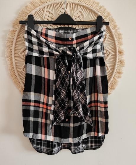 Sukňa s efektom zaviazanej košele, river island,l