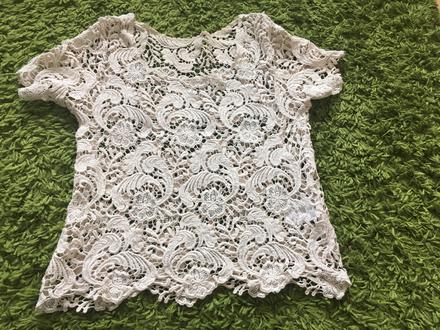 Dámske krátke čipkované tričko, s, s