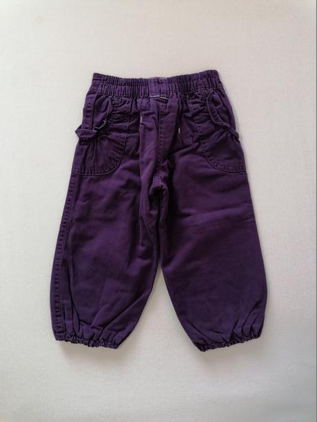 Podšite nohavice fialove s kvetmi, 92