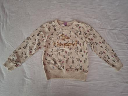 Zvieratkova mikinka s flitrovym nápisom, dopodopo,104