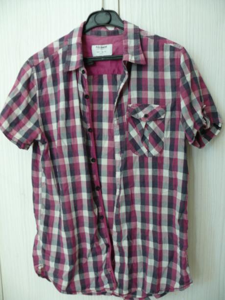 Kockovaná kosela s krátkymi rukávmi, pull&bear,l