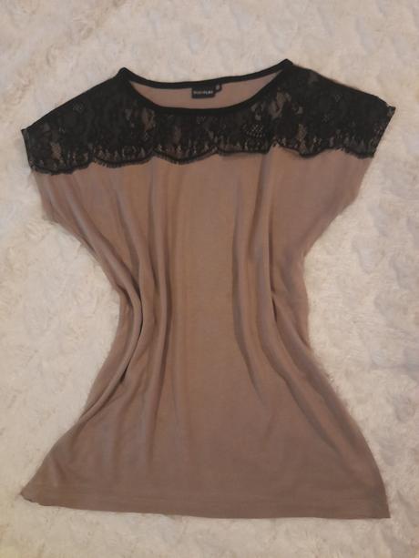 Tričko s krajkou, bonprix,s