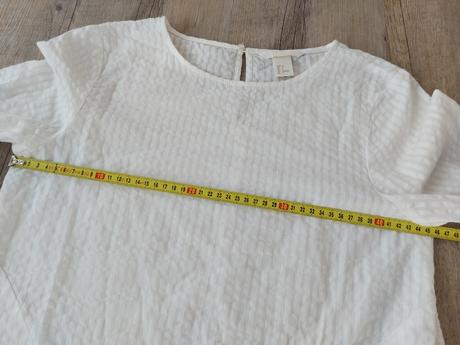 Biela blúzka s uzlíkom, h&m,34