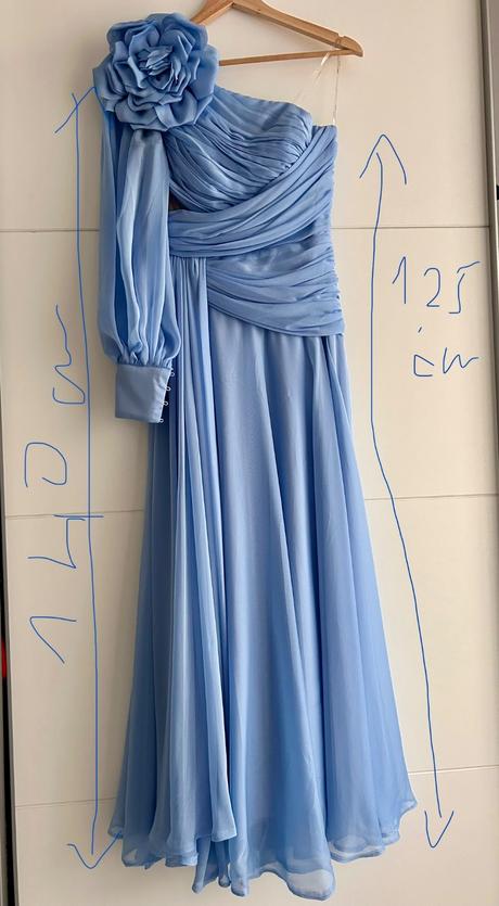 Modre spolocenske saty, s