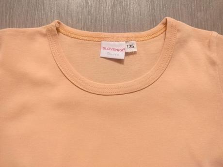 Kvalitné jednofarebné tričko, slovenka,128