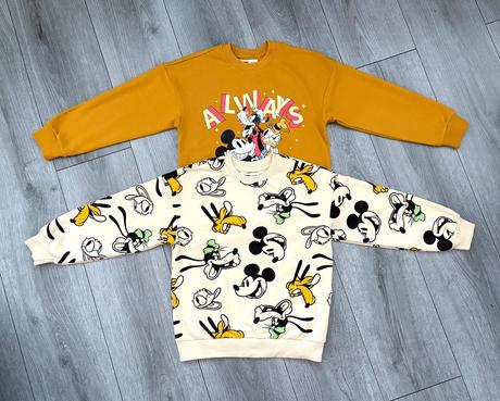 2x tenšia mickey mikina v. 128, sinsay,128