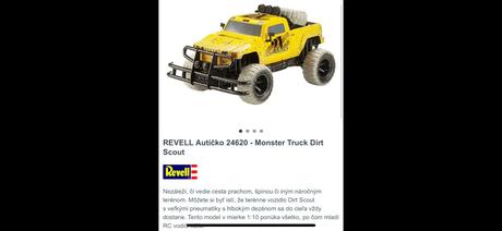 Revell controldirt scout monster terénne auto,