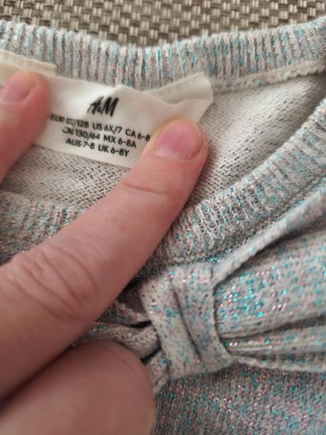 Šaty trblietavé, h&m,128