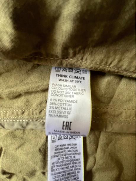 Ľahká khaki bunda s výšivkou m&s, marks & spencer,l