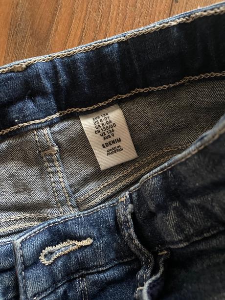 Dievčenské rifľové kraťasy, h&m,134