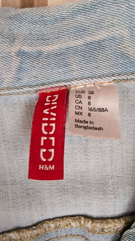Riflová bunda, h&m,38