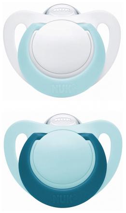 Nuk silikónový cumlík genius blue 0-2m, 2ks, nuk