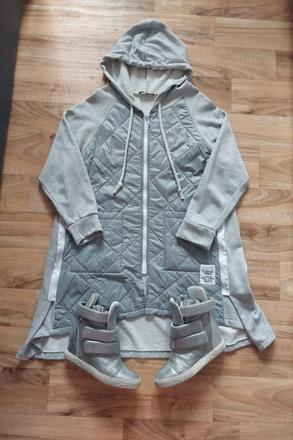 Predlzena oversize mikina s kapucnou,