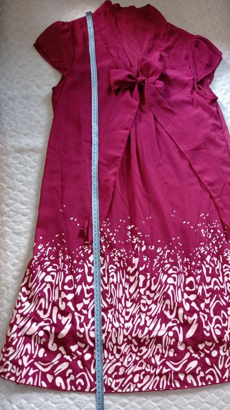 Elegantné sifonove bordove saty s viazaním, m