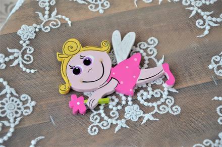 Drevená dekorácia -víla-ručná práca, 