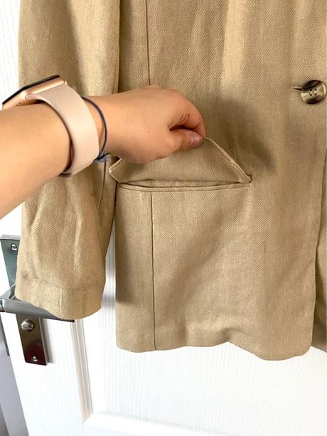Nové béžové sako lindex premium ľan bavlna, lindex
