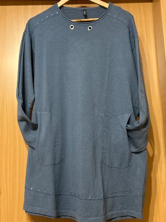 Modré pulóvrové šaty, xl
