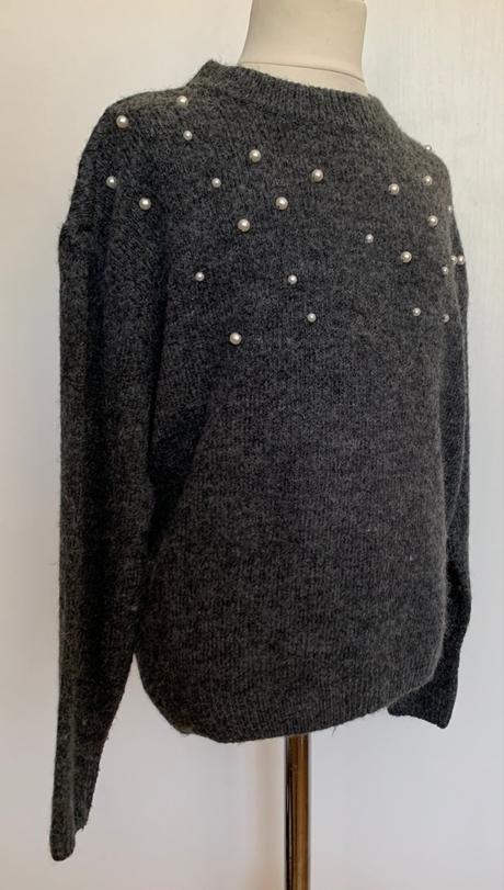 H&m šedý štrikovaný svetrík, h&m,134