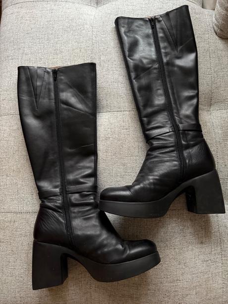 Dámke kožené čižmy, 38