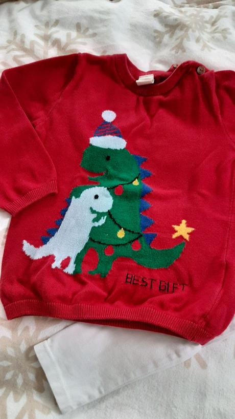Vianočné tričko + 2 svetríky, 92