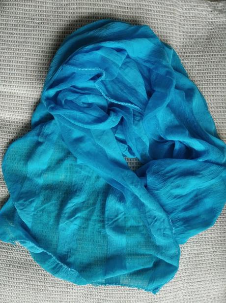 Tyrkysový ľahký šál / šatka, 