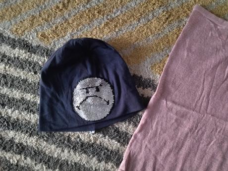 Čiapka smajlík a nákrčník 116/128, 116