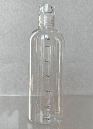 Fľaša na vodu na kontrolu pitného režimu, 