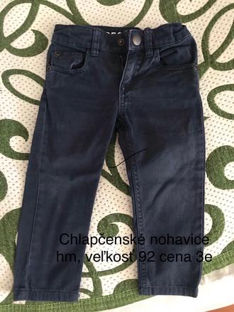 Chlapčenské nohavice, h&m,92