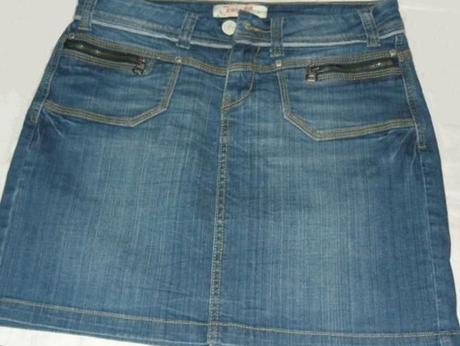 Riflová sukňa, etam,38