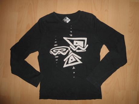 Cierne tricko s dlhym rukavom, 146