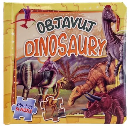 Kniha objavuj dinosaury 6x puzzle,