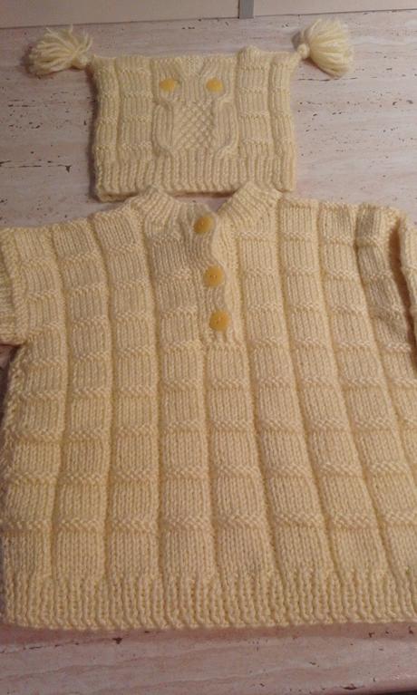 Pletený pulóvrik s čiapočkou, 98