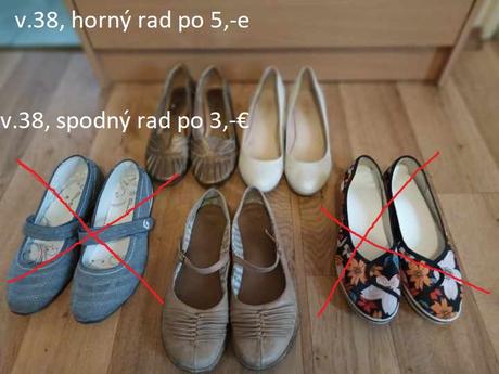 Dámska obuv-poltopánky, sandále v.38, 38
