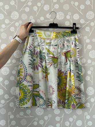 Jarna plisovana sukna s kvetmi, s