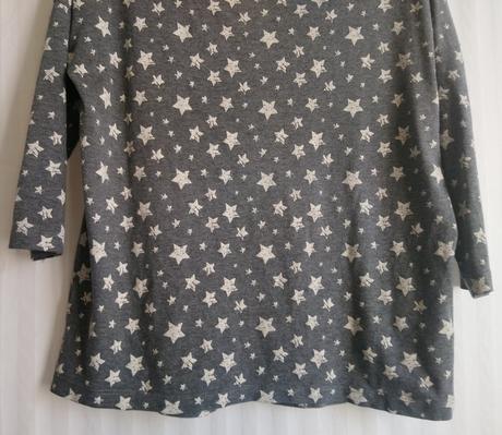 Dámsky sivý top s hviezdičkami, gina, gina,l