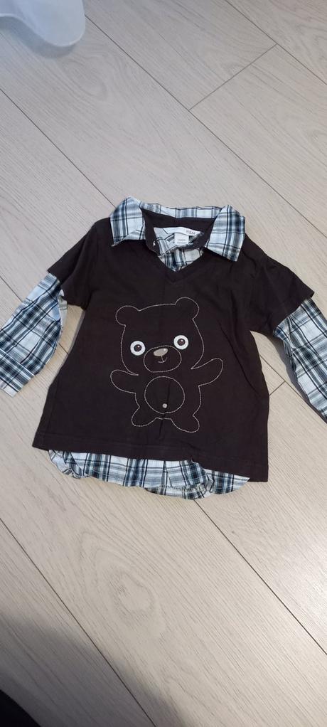 Tricko s koselou 2v1, h&m,80