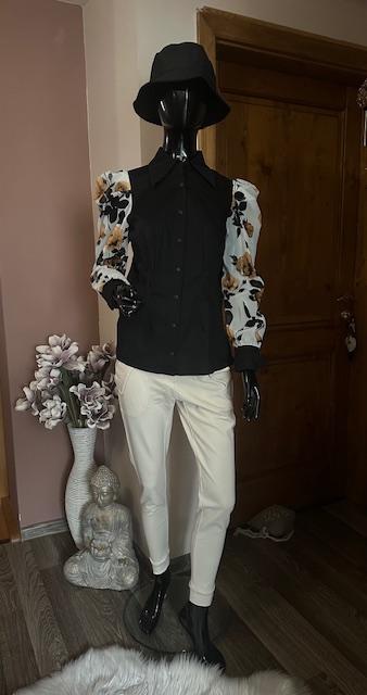 Svetlobéžové elastické pohodlné nohavice magenta, m