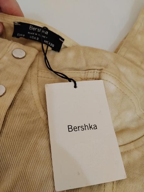 Rifľový korzetový top bershka push-up strih, bershka,36 / s