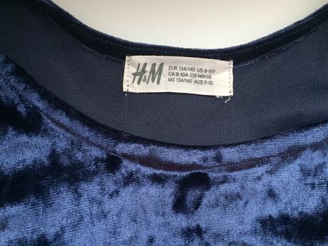 Zamatové šaty, h&m,134