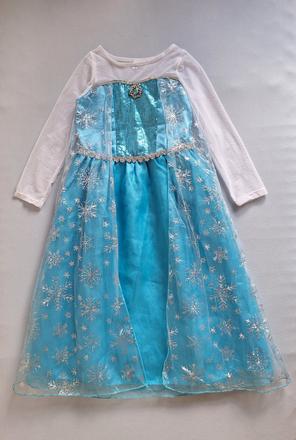 Elsa karnevalové šaty s vlečkou veľ.128-140,