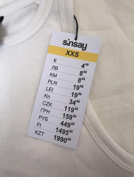 Cropptop, sinsay,xs