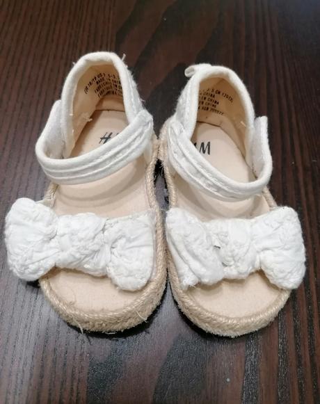 Biele sandalky, h&m,18