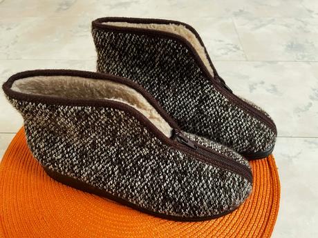 Seniorské vysoké papuče zatepl.ovčou vlnou, 40