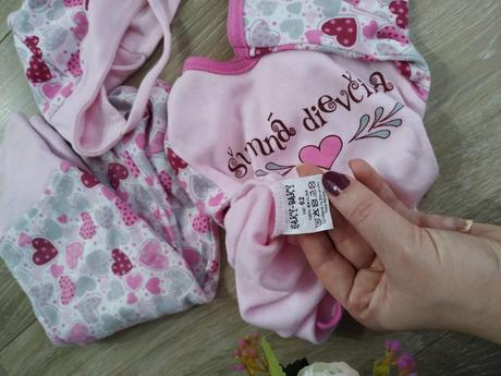 Srdiečkový komplet haky-baky, veľ. 62, 62