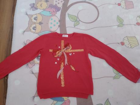 Červený svetrik, h&m,122